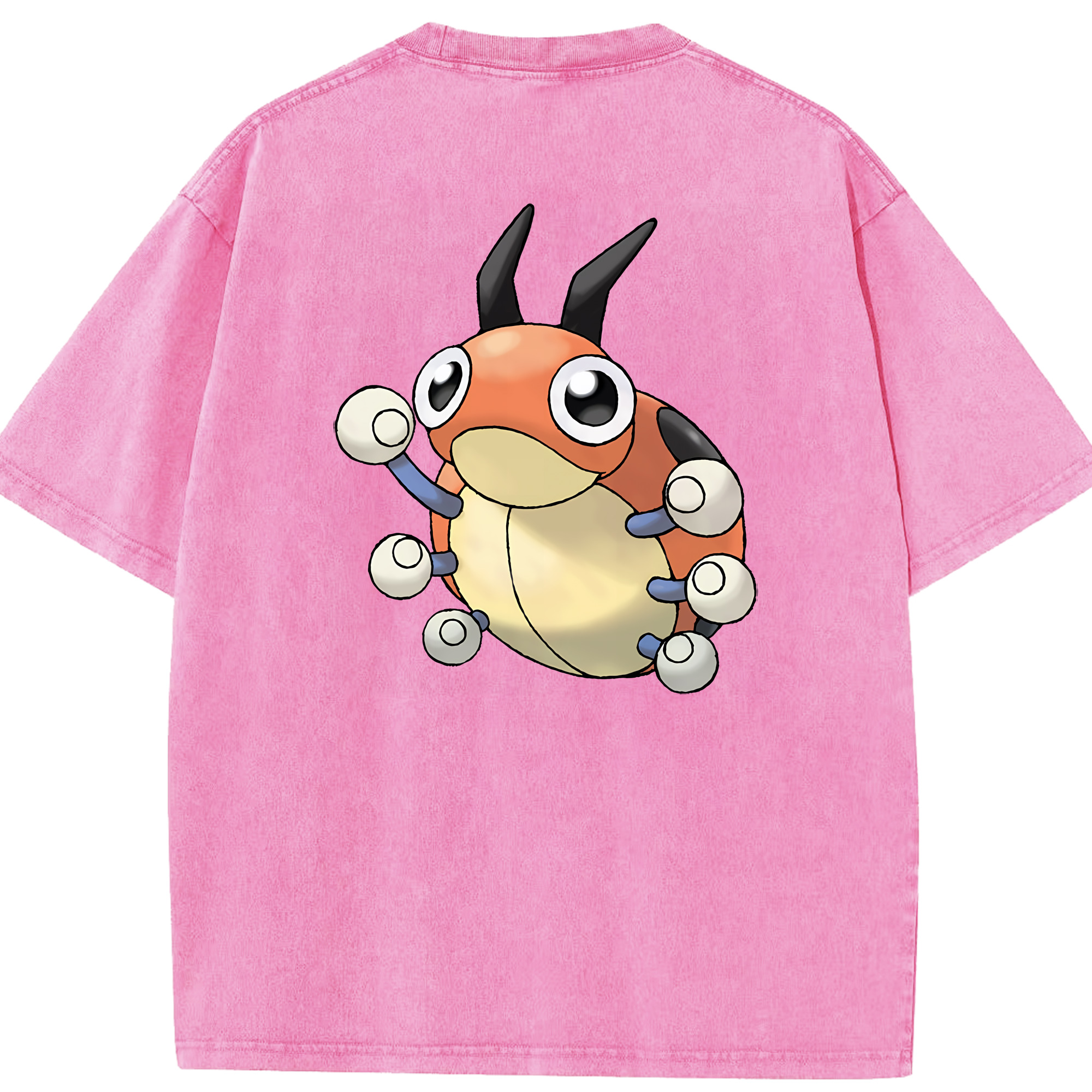 （画像用） ポケットモンスター Pokémon 綿100% ヴィンテージ風 半袖Tシャツ（背面プリント）
